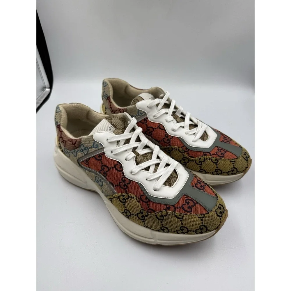 Gucci Rhyton GG Sneakers US 11.5‎ Multi Monogram Canvas Low Top Runners